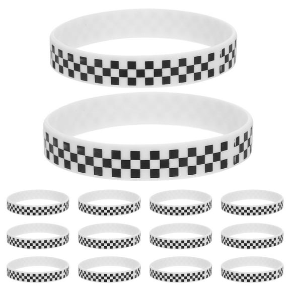ELAYARD Silicone Wristbands for Men Fashionable Plaid Pattern Accessory 40Pcs