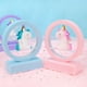 thumbnail image 2 of KAKOWELY Decoración de dormitorio para niña, corazón, personalidad, regalo de cumpleaños, unicornio de ensueño, luz nocturna musical, sin batería, color azul, 2 of 4