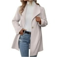 thumbnail image 2 of YueHuiYing Women's 2025 Spring Fall Long Blazer Jackets Long Sleeve Lapel Pockets Loose Fit Work Casual Blazers Outerwear, 2 of 7