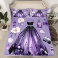 thumbnail image 2 of Manfei Dreamy Princess Dress Twin Sheet Sets for Girls, Flower Floral Twin Fitted Sheet, Modern Fashion Flat Sheet, Breathable Home Decor, 3pcs, 2 of 7