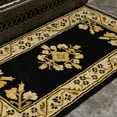 thumbnail image 6 of Minuteman International Rectangular Noir Jardin Wool Fireplace Hearth Rug, 6 of 6