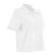 thumbnail image 3 of Blusa Camisera George para Mujer, Manga Corta y Botones Al Frente Blanco Talla m, 3 of 4