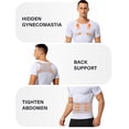 thumbnail image 2 of Compression Shirt for Men Slimming Shapewear Tummy Control Compression Undershirt Breathable Body Shaper for Workout Gym Daily, 2 of 6
