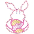 thumbnail image 3 of Northlight Lighted Pink Bunny with Easter Egg Window Decoration - 17", 3 of 9
