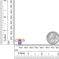 thumbnail image 6 of Gem Stone King 14K Two Tone Gold Purple Amethyst and Lab Grown Diamond Engagement Ring for Women | 3.22 Cttw | Emerald Cut 9X7MM | Gemstone February Birthstone | Size 9, 6 of 6