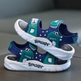 thumbnail image 4 of Xfvqtps Kids Boys Beach Sandals Open Toe Hook and Loop Straps Soft Sole Flats Summer Shoes, 4 of 9