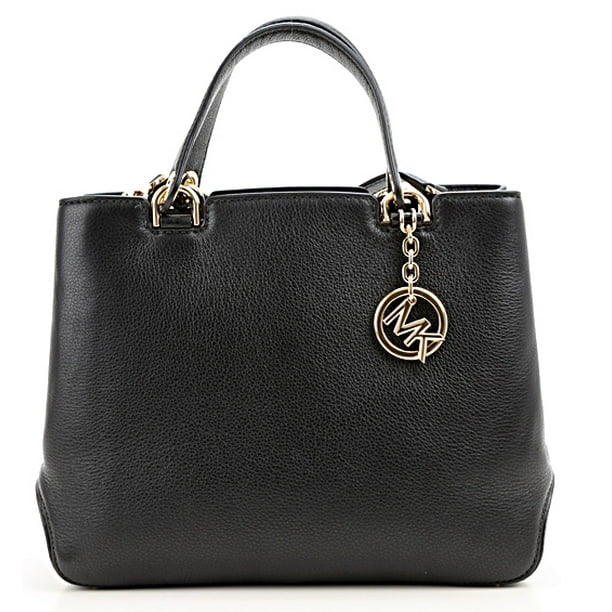 Michael Kors - Anabelle Medium Top-Zip Leather Tote Bag - Black ...