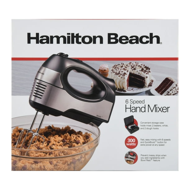 Hamilton Beach Hand Mixer Stainless Steel, 300 Watts, Model 62649