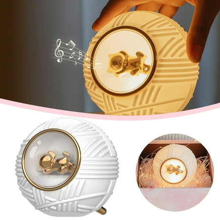 

Creative Cat Line Ball Night Light Light Music Sleep Aid Night Feeding Light