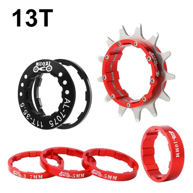 kurtrusly Vélo 13T Volant d'Inertie à une Vitesse Kit de Conversion en Alliage d'Aluminium Rouge