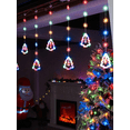 thumbnail image 5 of WILLED Christmas Decorative Lamp, 9.8Ft 120 LED Multicolor Star String Lights with Ornaments, Battery Operated Curtain Lights with Remote, 8 Modes, Waterproof for Indoor Outdoor Christmas Decorations, 5 of 8