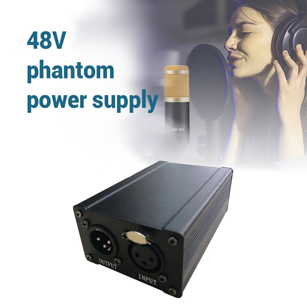 lanema Condenser Microphone Recording Stuio Equipment 48V Phantom Power Supply
