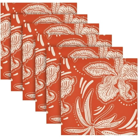 

BESTKITTY Bohemian Bali Flowers Cloth Napkins 20x20 Inch Washable Dinner Napkins Soft Comfortable Reusable Cloth Napkins for Dinning Wedding Festivals Party (Set of 6)