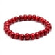 thumbnail image 1 of Nvzi Pulsera elástica con cuentas de madera para hombre - Roja, 1 of 4