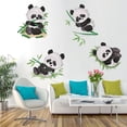 thumbnail image 4 of Juego de pegatinas de pared de Panda de dibujos animados, adhesivos de pared extraíbles, arte de pared para guardería DIY, 4 of 5