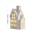 thumbnail image 2 of Lighting Up Ceramic Christmas House Ornament – Glowing Hollow European-Style Miniature Decorative Night Light, Tabletop Home Decor, Holiday Atmosphere Lamp, Festive Accent, Indoor Xmas Decoration, 2 of 5