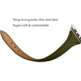 thumbnail image 2 of WFEAGL Apple Watch Leather Band Replacement Wristband 38mm 40mm 41mm Green/Silver, 2 of 6