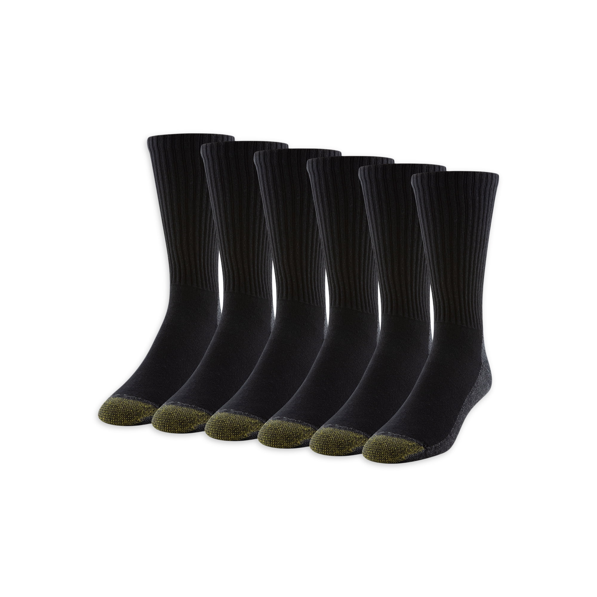 GOLDTOE Edition Men's Utility Cushion Crew Socks, 6-Pack
