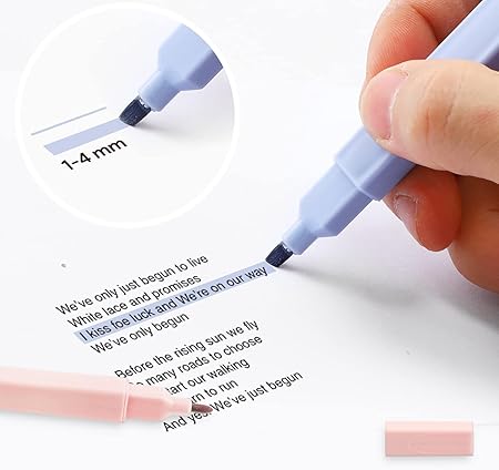 12Pcs Aesthetic Cute Highlighters Bible Pastel Highlighters and Pens no bleed Highlighters
