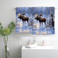 JEUXUS Moose Snowy Forest Lake Kitchen Towels 2Pack Ultra Absorbent 27