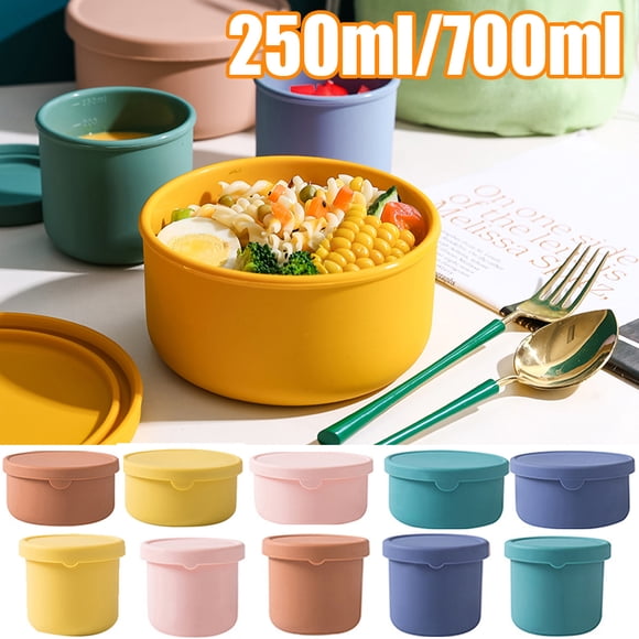 Neinkie Seal Tight Glass Lunch Bowl Container with Lid, Charcoal, Leak & Spill Proof, Soup & Stew Food Storage, Meal Prep, Airtight, Microwave and Dishwasher Safe, BPA-Free