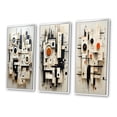 thumbnail image 3 of Designart "Abstract Urban Vision Black and White III" Modern Geometric Framed Wall Art Set Of 3 - Black Abstract Frame Canvas Set For Living Room Decor, 3 of 6