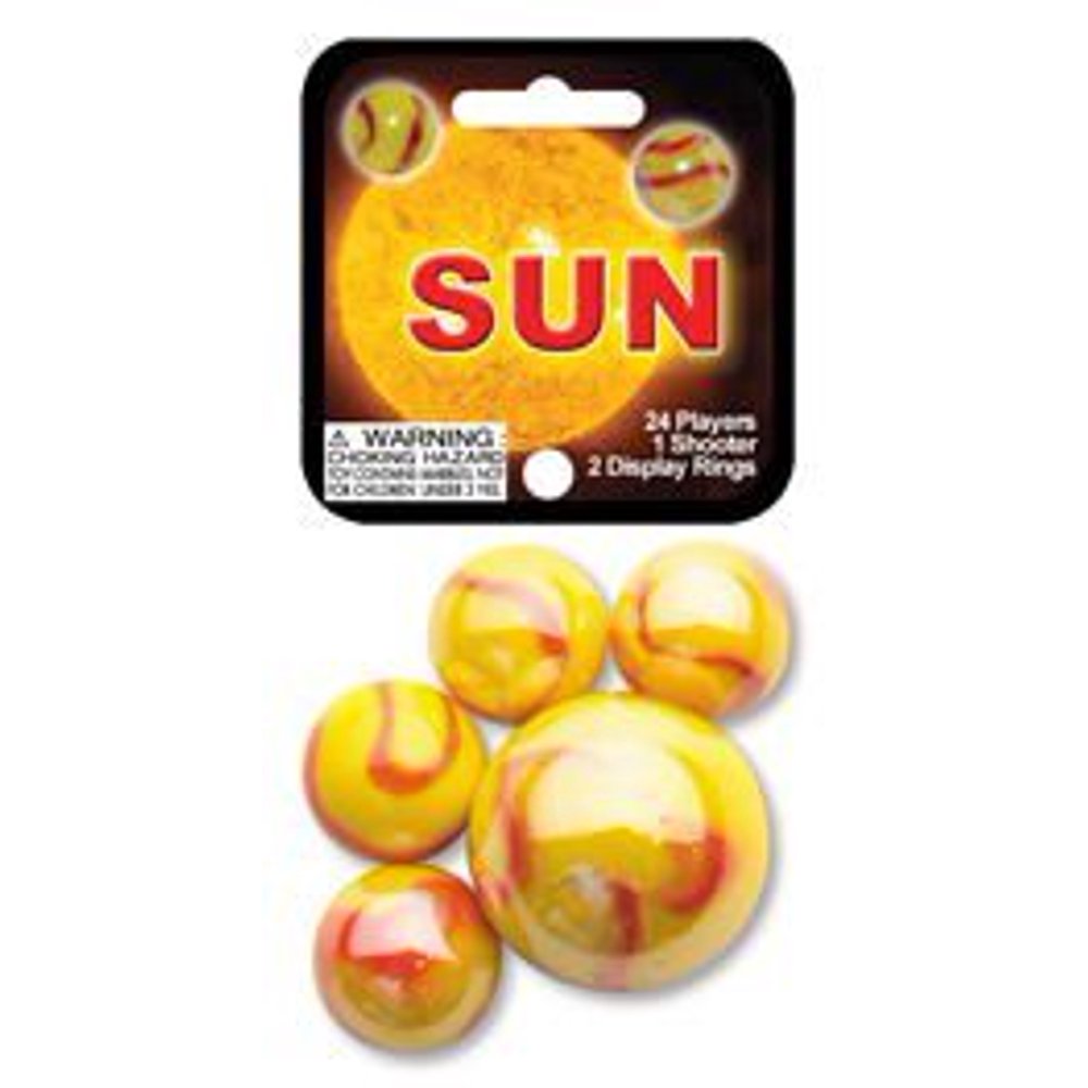Mega Marbles Sun Marbles Net (1 Shooter Marble & 24 Player Marbles