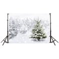 thumbnail image 1 of Telones de fondo navideños de vinilo de 1,5 x 0,9 m, fondo para chimenea, fotografía, fondo con nevadas navideñas, árbol de nieve blanca, foto, decoración para fiestas en casa, accesorios para, 1 of 4