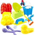 thumbnail image 1 of Juego de herramientas de nieve para niños: divertido juguete para hacer bolas de nieve surtido de 9 piezas, 1 of 8