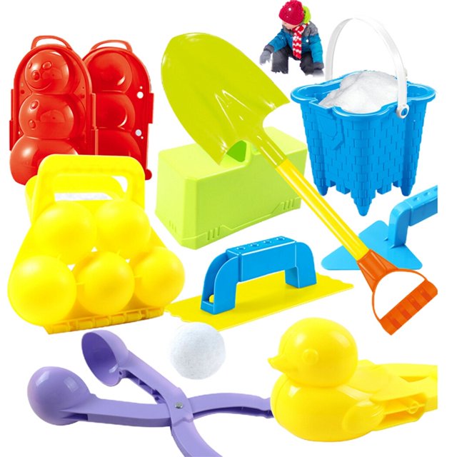 Juego de herramientas de nieve para niños: divertido juguete para hacer bolas de nieve surtido de 9 piezas