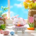 thumbnail image 5 of Ghxbdy Pink Storage Jar,Easter Candy Dish Colorful Bunny Glass Candy Jar with Lid Bunny Cookie Sugar Storage Bowl Decorative Glass Dish for Spring Easter Table Decorations Supply, 5 of 7