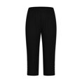 thumbnail image 4 of Lenpel Capri Leggings for Women Soft Casual High Waisted Slim Cropped Athletic Yoga Pants Running Workout Capris, 4 of 6