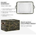 thumbnail image 3 of Coolnut Storage Basket Dark Green Camo Art Storage Bin with Handle , Large Storage Cube Collapsible for Shelves Closet Bedroom Living Room 2PCS Decor Gifts, 3 of 7