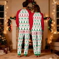 thumbnail image 5 of Uaswgudfs Christmas Family Matching Pajamas Set, Reindeer & Tree Print Long Sleeve Raglan Top + Dual Pocket Pants, Festive Holiday Sleepwear for – Walmart Bestseller, 5 of 5