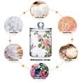 thumbnail image 4 of Watercolor Elegant Roses Translucent Plastic Cans Storage Canisters with Lid Set of 2, 4 of 7