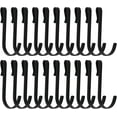 thumbnail image 2 of czcpp-20 Pcs Black J Shaped Hook - Stainless Steel Clip-on Hanging Sink Grid Heavy Duty Wire Rack Hook for Kitchen, Bedroom, Office, 2 of 4