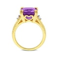 thumbnail image 5 of 5.00 Carat (Ctw) Amethyst Octagon-Cut Ring in Yellow Plated Sterling Silver for Women, 5 of 6
