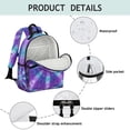 thumbnail image 4 of Purple Blue Tie Dye Spiral Pattern Backpack for School,Cute School Bag,Schoolbag with Adjustable Shoulder Straps & Padded Back,15.25"x11.5"x5.25", 4 of 5