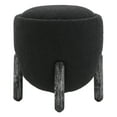 thumbnail image 3 of SAFAVIEH Couture Clarabella Modern Boucle Ottoman, Black, 3 of 6