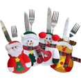 thumbnail image 1 of Bolsa para cubiertos Servilletero navideño Porta cubiertos Lindo muñeco de nieve Porta cubiertos navideños Decoraciones de mesa Adecuado para Navidad, Día de San Valentín, Navidad, 1 of 5