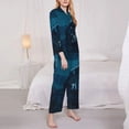 thumbnail image 3 of Naloa Lonely Night Wolf Pajamas for Women Set, Womens Pajama Sets, Lounge Sets for Women, 2pjs for Women-X-Large, 3 of 7