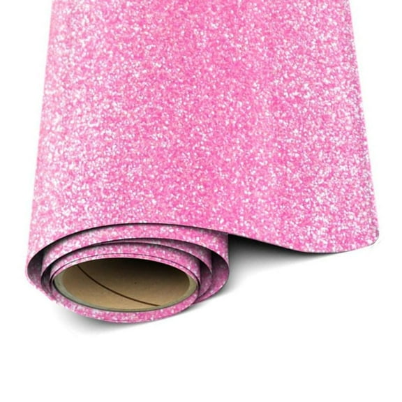 Siser Glitter Heat Transfer Vinyl – Flamingo Pink HTV Iron on Vinyl – 12” x 3 Foot ( 36 inches / 1 yard )