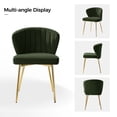 thumbnail image 6 of Tina's Home Velvet Dining Chairs Set of 2 Upholstered Wingback Side Chairs Living Room Kitchen Forest, 6 of 8