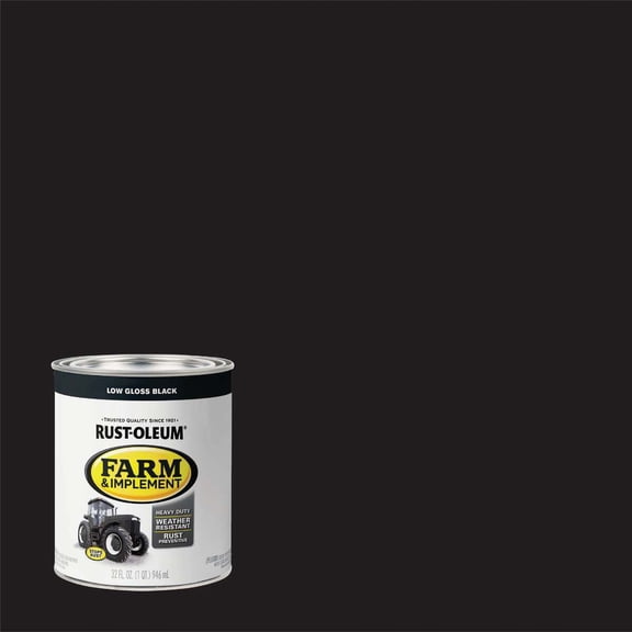 Rust-Oleum 1 Quart Black Low Gloss Farm & Implement Enamel 280107