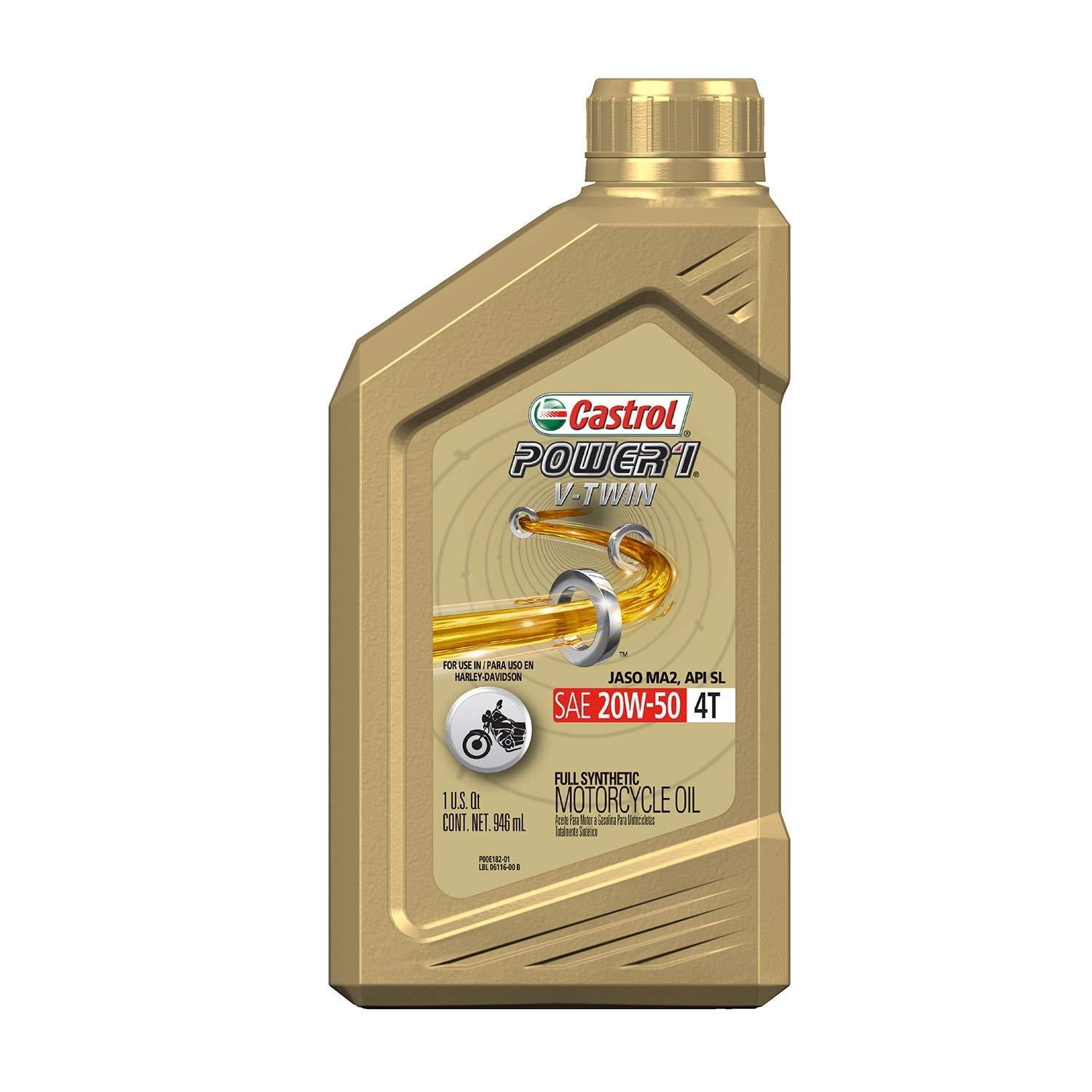Castrol 159AE1 06080 Power RS V-Twin 20W-50 4-Stroke Motorcycle Oil - 1 Quart (Pack of 6)