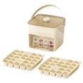 thumbnail image 1 of Compact Double Layer Tray with Lid and Type Ice Maker for Freezer Pull Out Ice Drawer with Portable Handle Space Saving Small Ice with Ice, 1 of 8