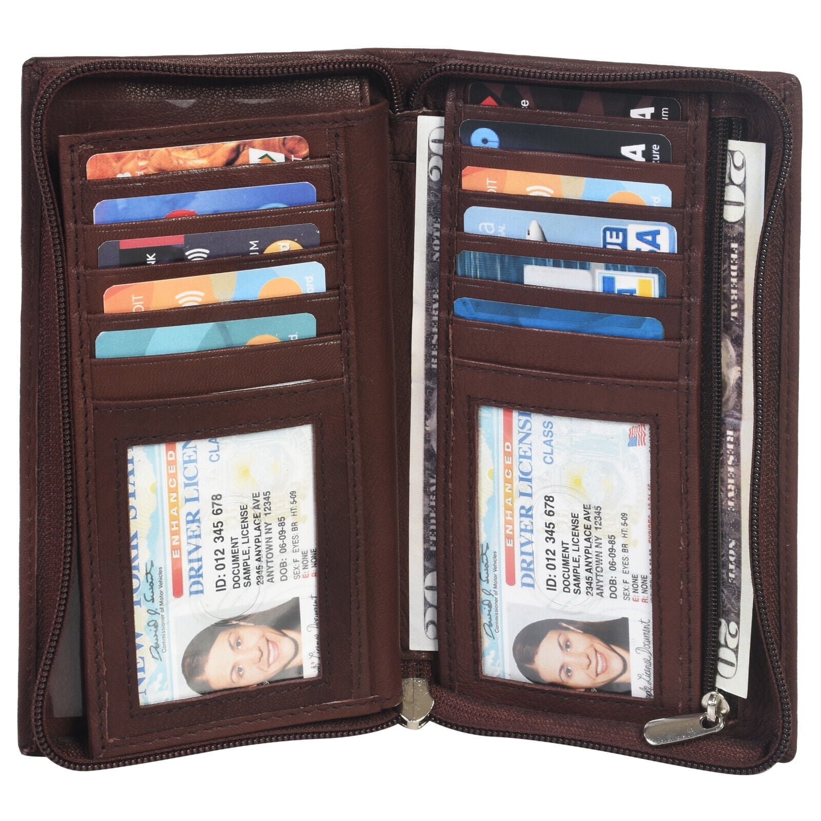 Leatherboss Designer Compact Wallet Picture Holder All around
