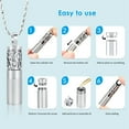 thumbnail image 5 of Cylinder Hollow Urn Necklace for Ashes Cremation Jewelry for Ashes Flower Keepsake Memorial Jewelry Hollow Vial Urn Pendant for Human Pet Ashes, 5 of 7