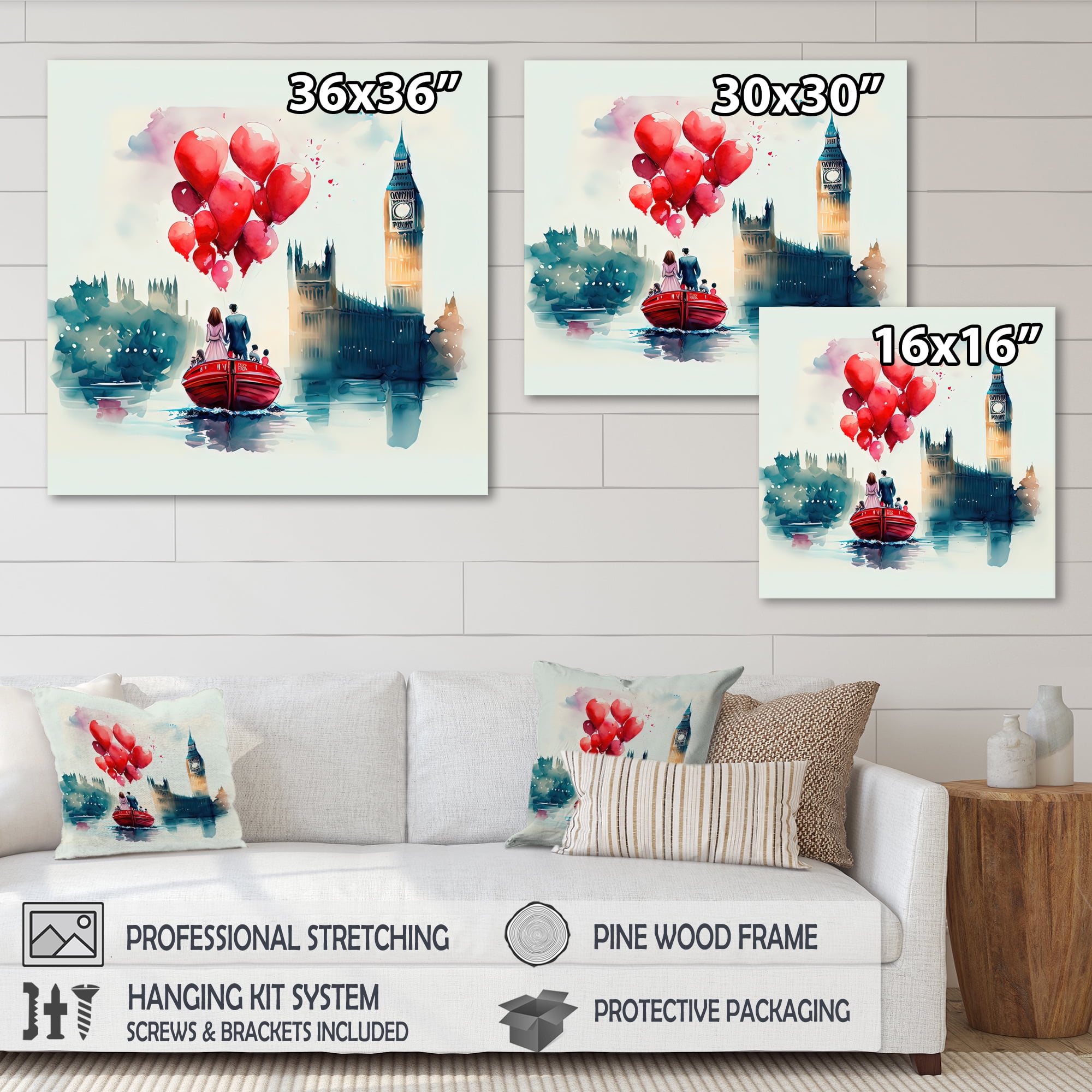 Designart Loving Couple Spending Time Outdoors IV Canvas Wall Art