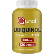 Qunol Mega Ubiquinol CoQ10 Softgels, 100mg, Heart Health Supplement, 120ct
